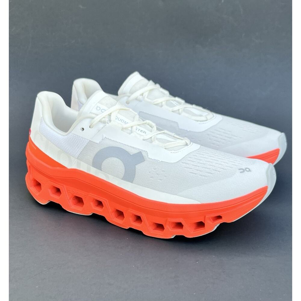 On Cloudmonster White Lightweight and Comfortable Running Shoes Women’s Size 9US - Picture 2 of 14